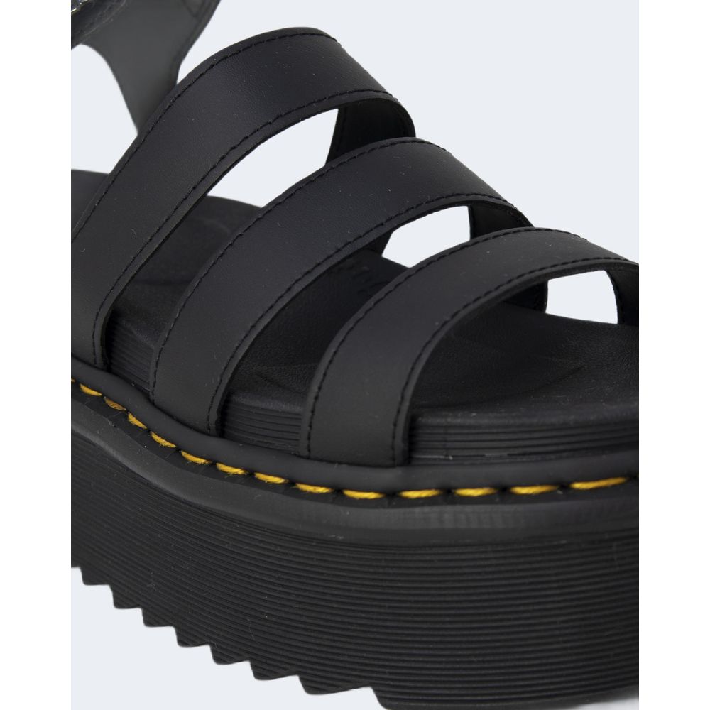 Dr. Martens - Zapatos planos de cuero negro