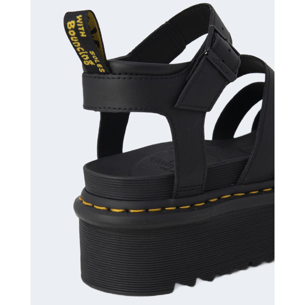Dr. Martens - Zapatos planos de cuero negro