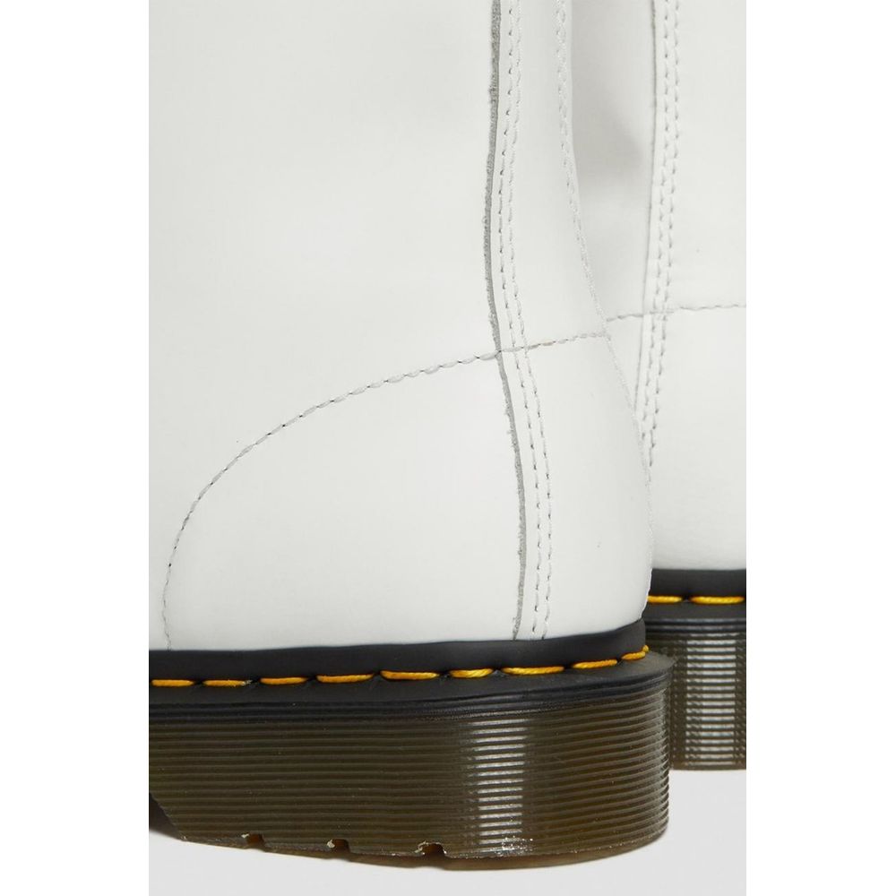 Bota de cuero blanca Dr. Martens