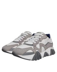 Zapatillas Versace Squalo de caña baja y gruesa de neopreno y cuero gris