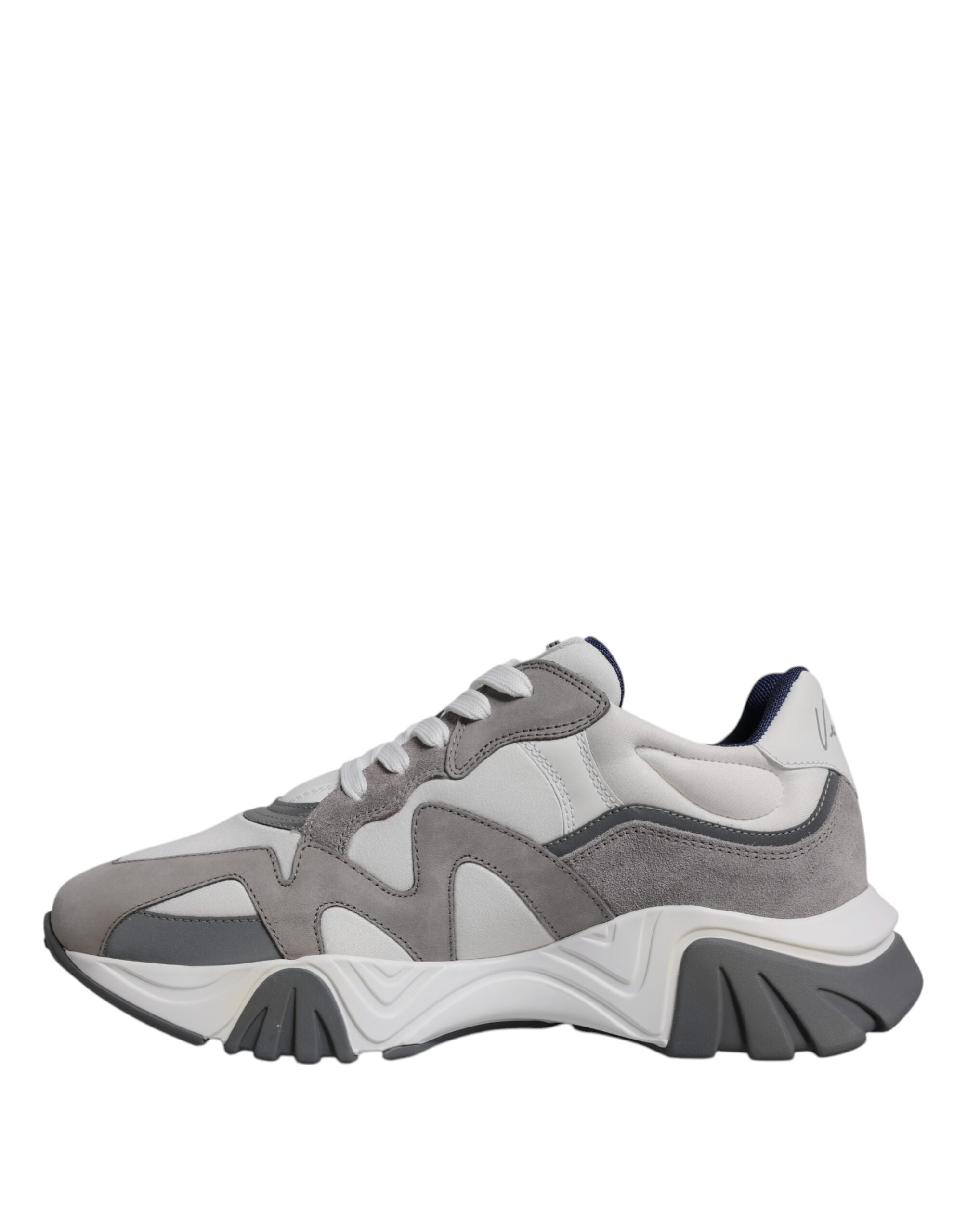 Zapatillas Versace Squalo de caña baja y gruesa de neopreno y cuero gris