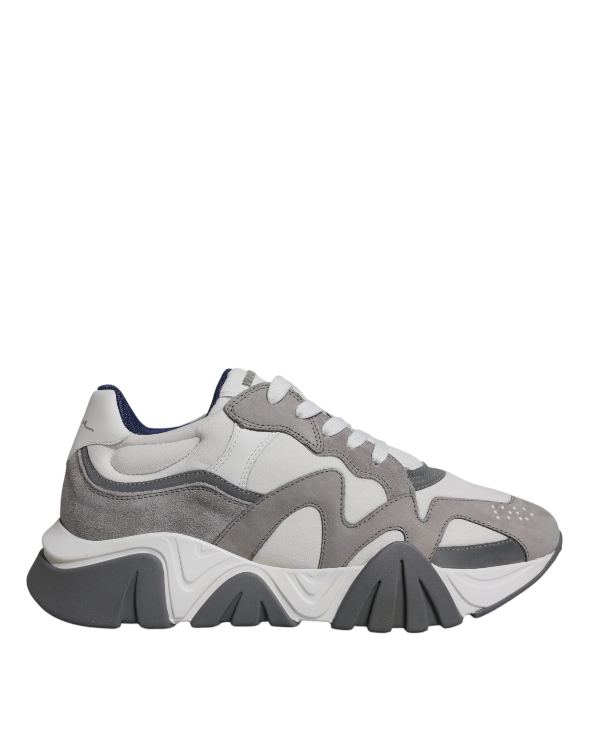 Zapatillas Versace Squalo de caña baja y gruesa de neopreno y cuero gris