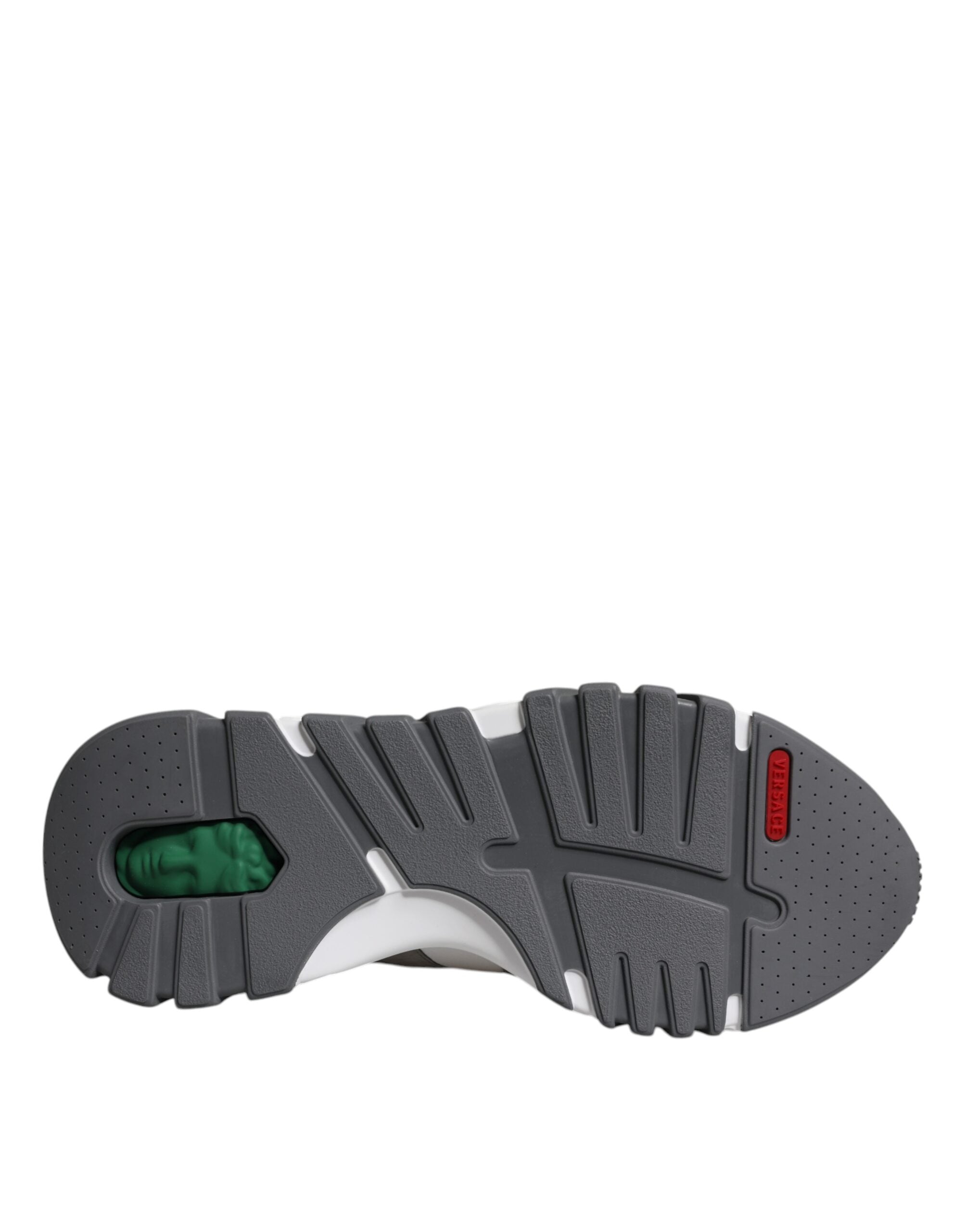 Zapatillas Versace Squalo de caña baja y gruesa de neopreno y cuero gris