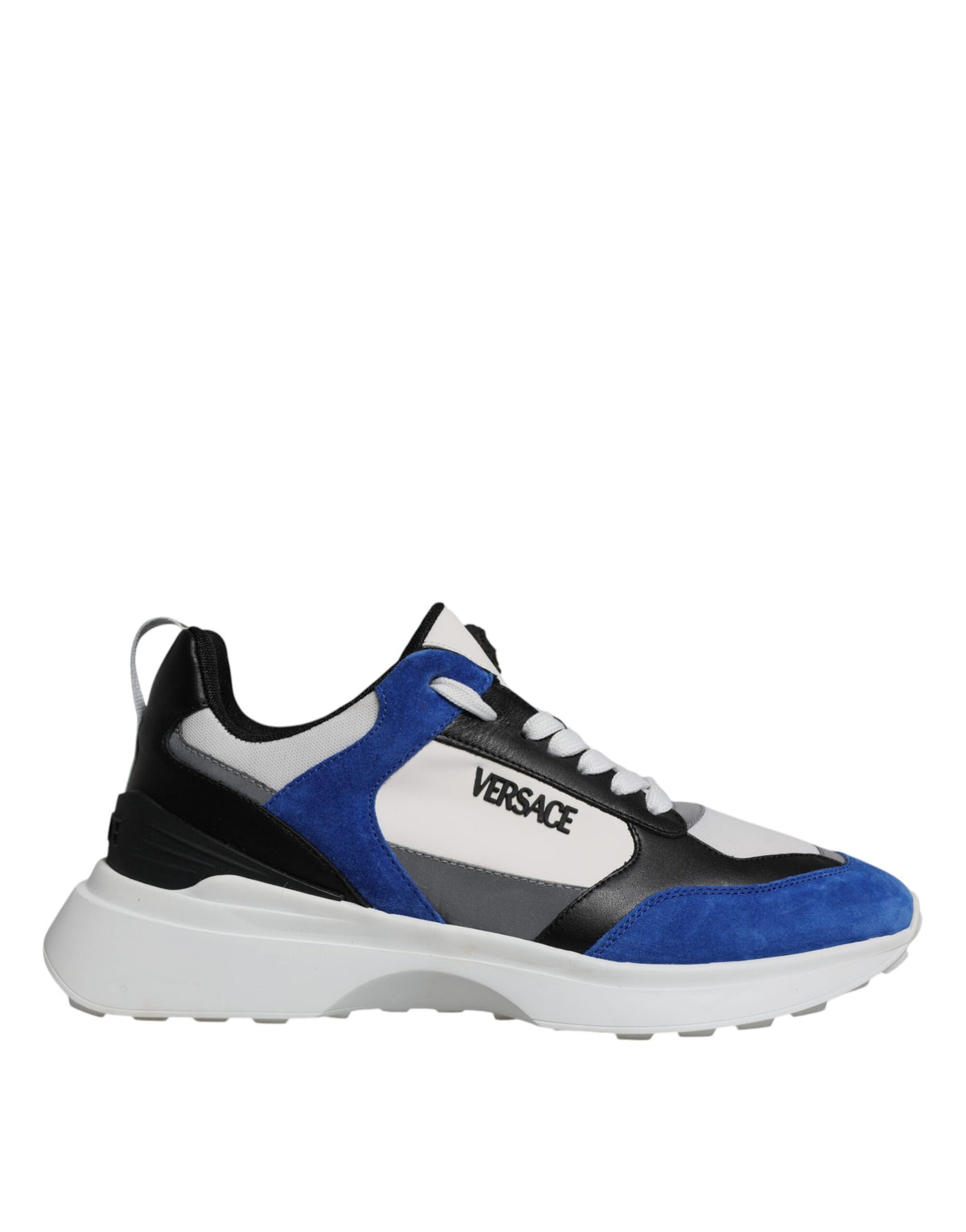 Zapatillas deportivas bajas Versace de lona multicolor con tejido cuádruple Medusa