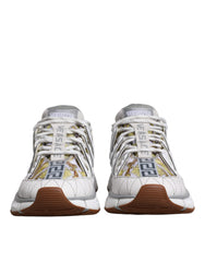 Zapatillas bajas blancas con estampado Trigreca Barroco de Versace