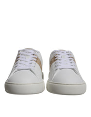 Zapatillas Versace de caña baja de TPU con estampado Greca en blanco y marrón para hombre
