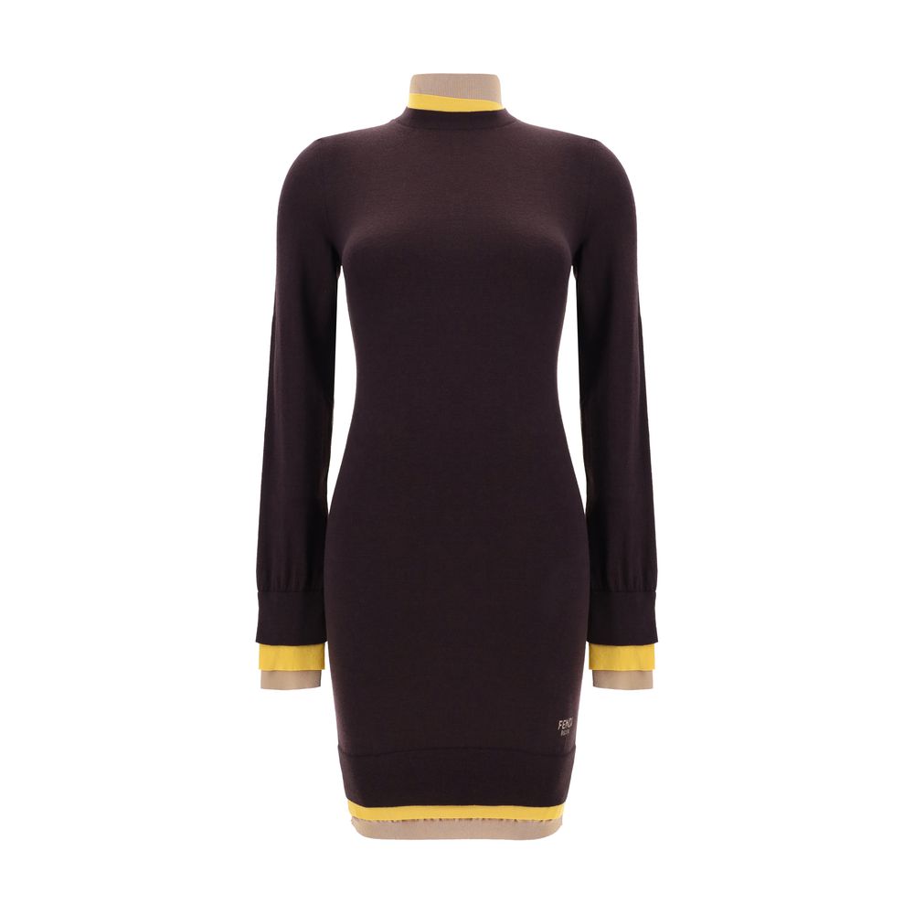 Minivestido de cuello alto Fendi