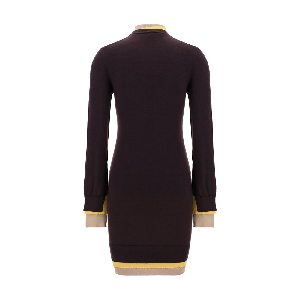 Minivestido de cuello alto Fendi