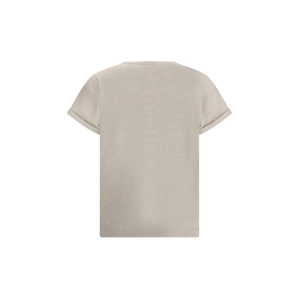 Brunello Cucinelli camiseta de cachemir con purpurina