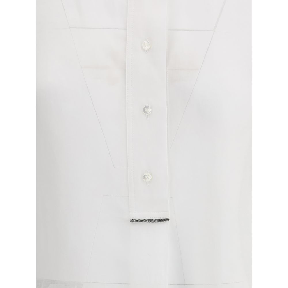 Brunello Cucinelli Camisa semitransparente