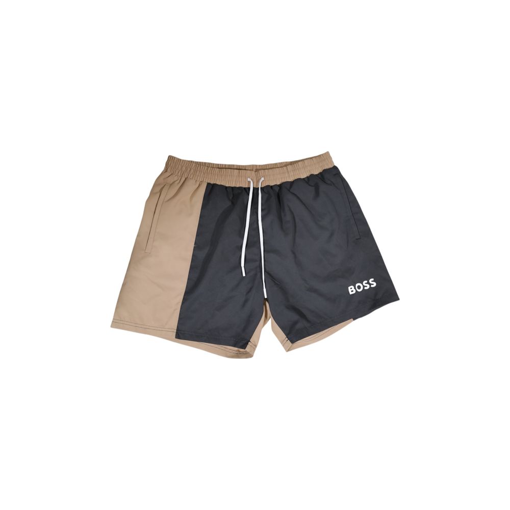 Traje de baño de poliéster beige de Hugo Boss