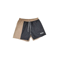 Traje de baño de poliéster beige de Hugo Boss