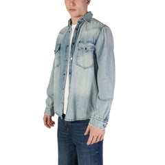 Camisa de algodón azul claro de Hugo Boss