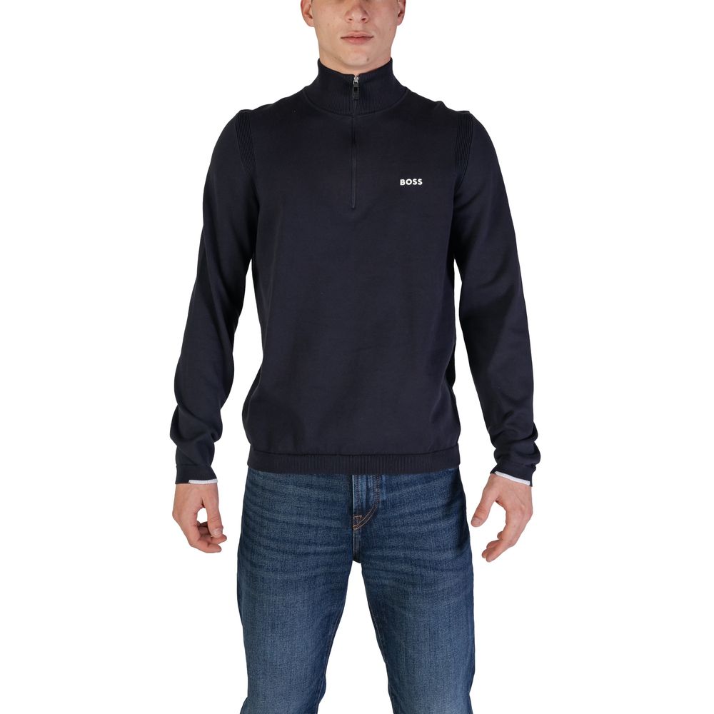 Cárdigan de algodón azul de Hugo Boss