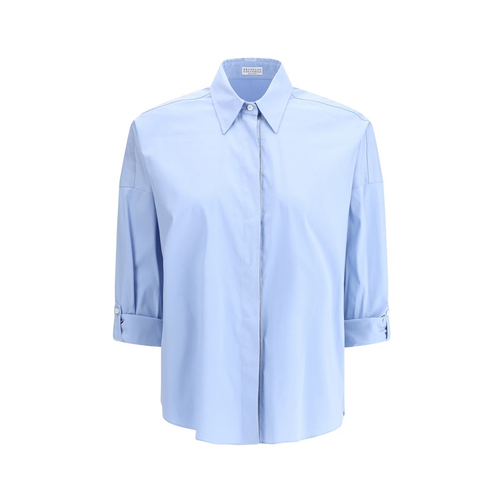 Brunello Cucinelli Camisa Monile brillante