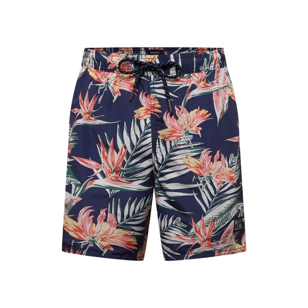 Traje de baño de poliéster azul Superdry
