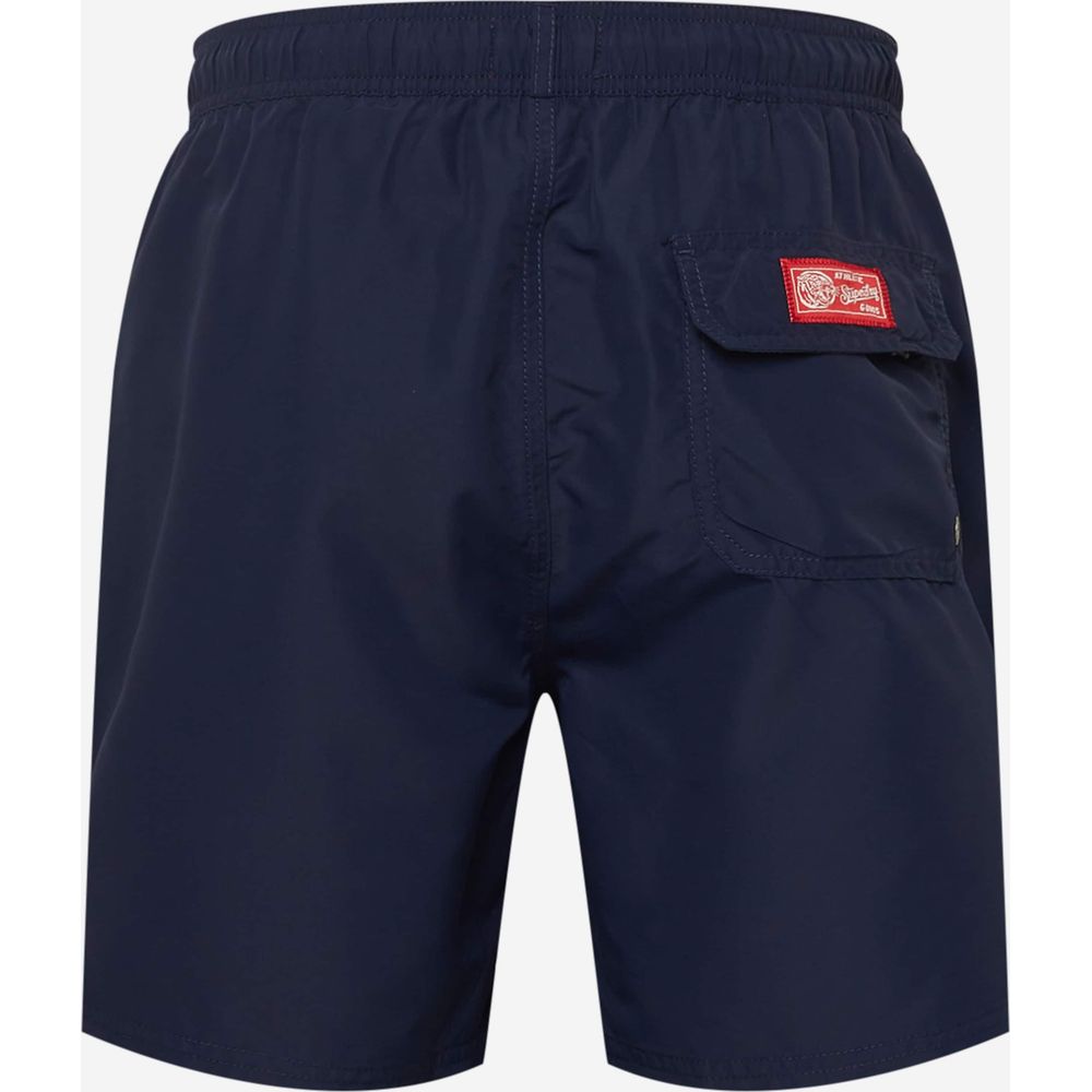 Traje de baño Superdry de poliéster reciclado azul