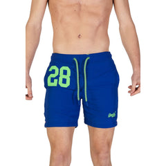 Traje de baño de poliéster azul Superdry