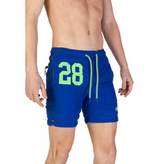 Traje de baño de poliéster azul Superdry
