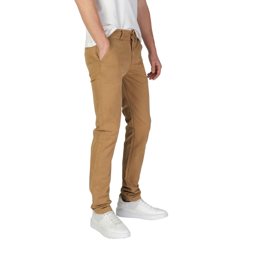 Vaqueros y pantalón de algodón beige Superdry