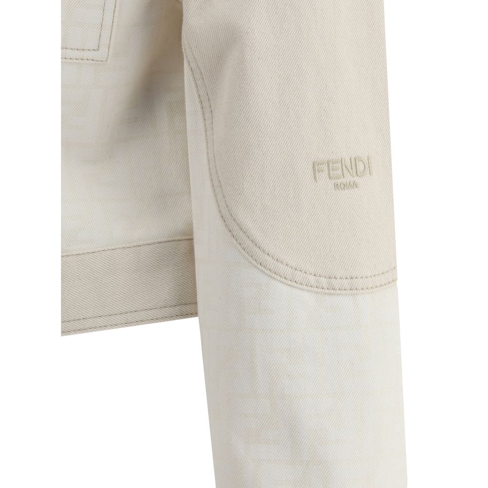 Gabardina vaquera con estampado FF de Fendi