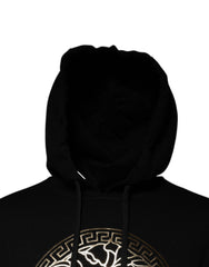 Sudadera con capucha y estampado de Medusa en algodón negro de Versace