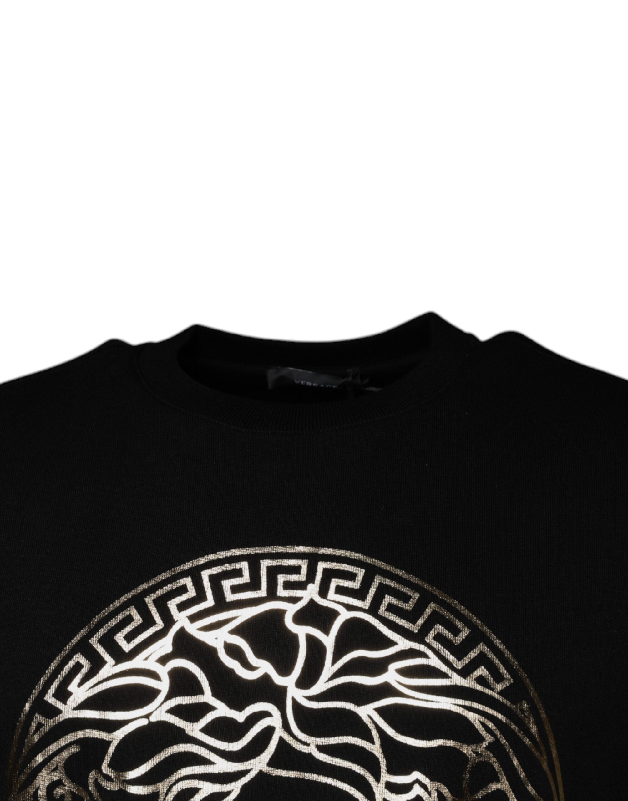 Sudadera con cuello redondo de polar Medusa negra de Versace para hombre