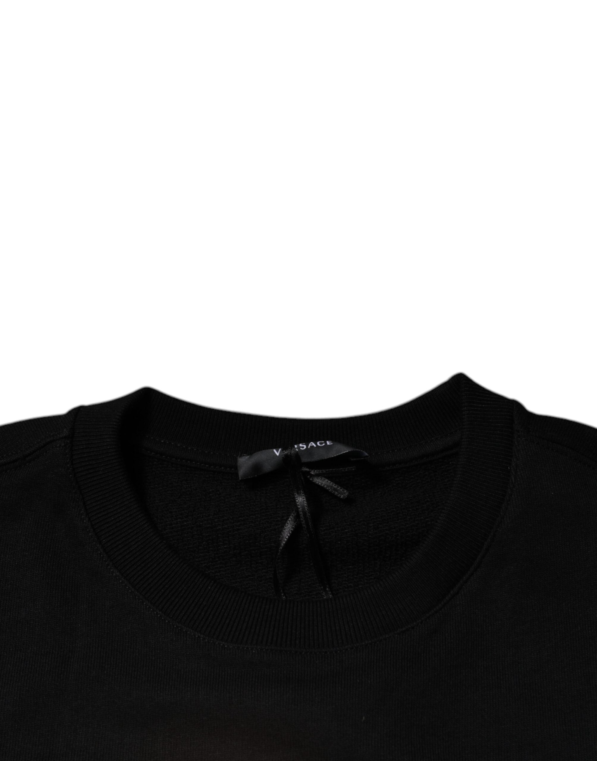 Sudadera con cuello redondo de polar Medusa negra de Versace para hombre