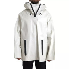 Chaqueta impermeable de cuero blanco para hombre de Bottega Veneta