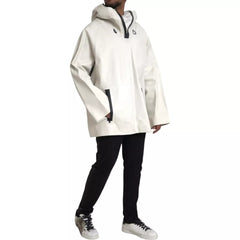 Chaqueta impermeable de cuero blanco para hombre de Bottega Veneta