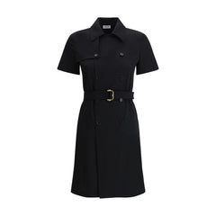 Vestido midi con cinturón de Burberry