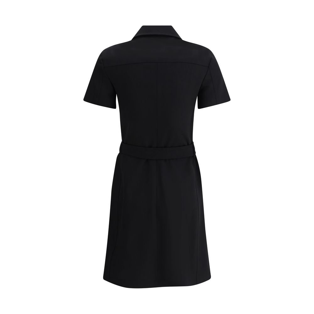 Vestido midi con cinturón de Burberry
