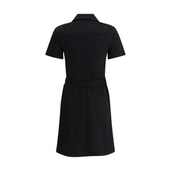 Vestido midi con cinturón de Burberry