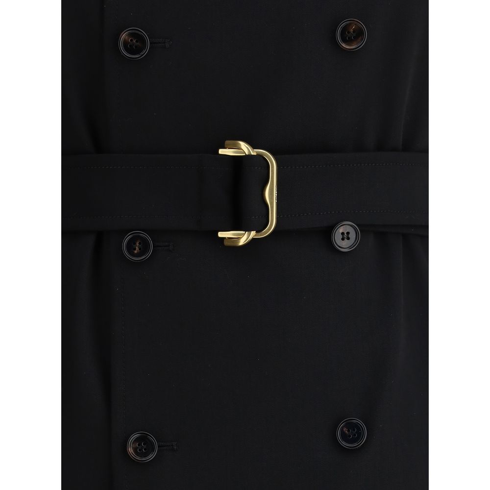 Vestido midi con cinturón de Burberry
