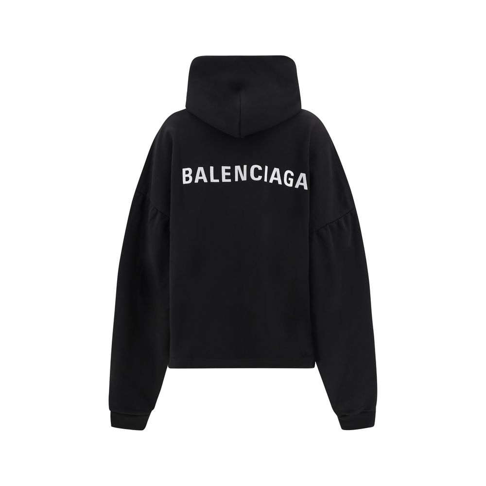 Sudadera con capucha del logotipo de Balenciaga