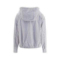 Chaqueta con capucha a rayas de Prada