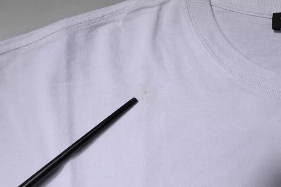 Camiseta de algodón de jersey con cuello redondo y manga corta con logotipo blanco de Balenciaga