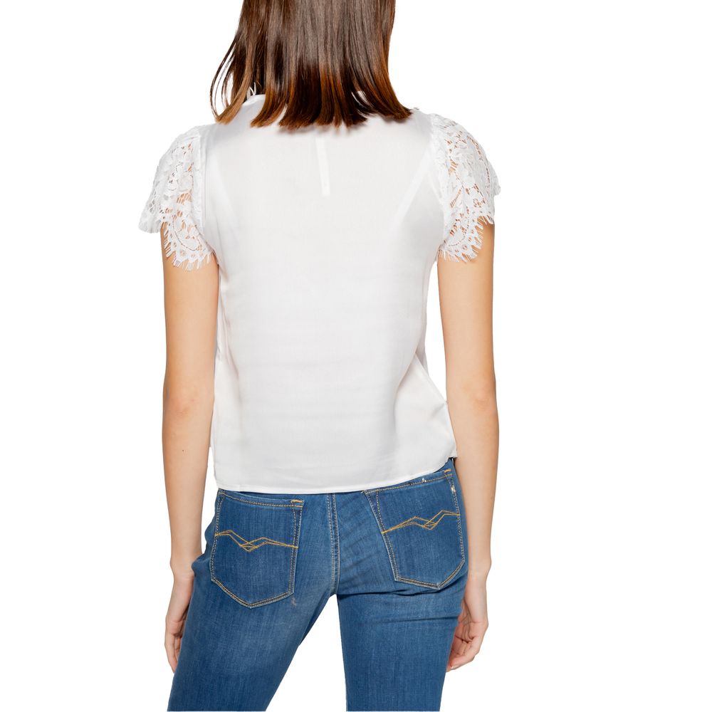 Guess White Polyester Blouse