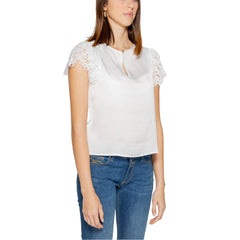 Guess White Polyester Blouse