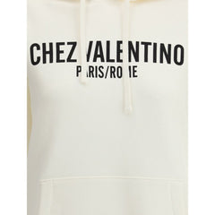 Sudadera con capucha de algodón con el logotipo de Valentino