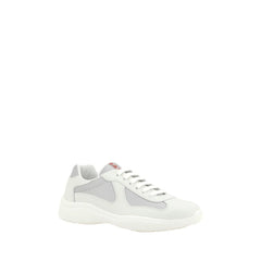 Zapatillas deportivas americanas de cuero blanco Prada