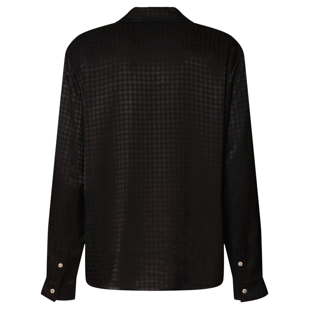Camisa de viscosa negra Amiri