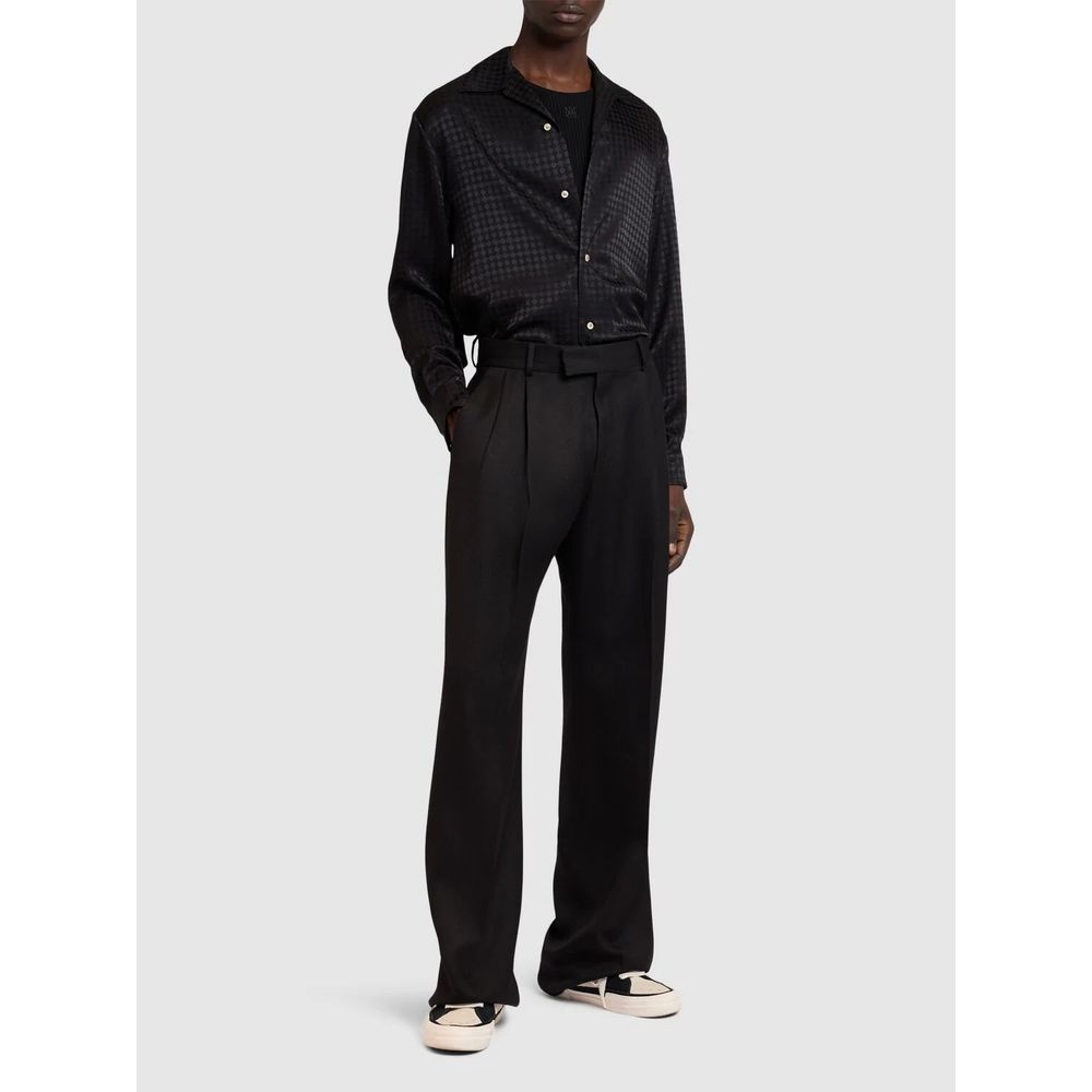 Camisa de viscosa negra Amiri