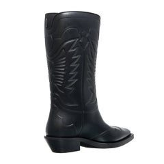 Bota de cuero negra Dior