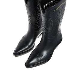 Bota de cuero negra Dior