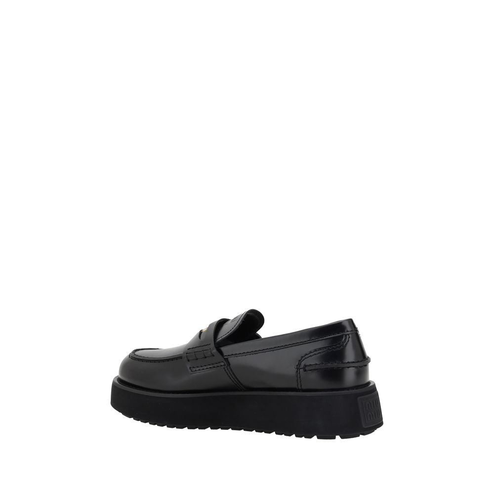 Mocasines de piel Miu Miu