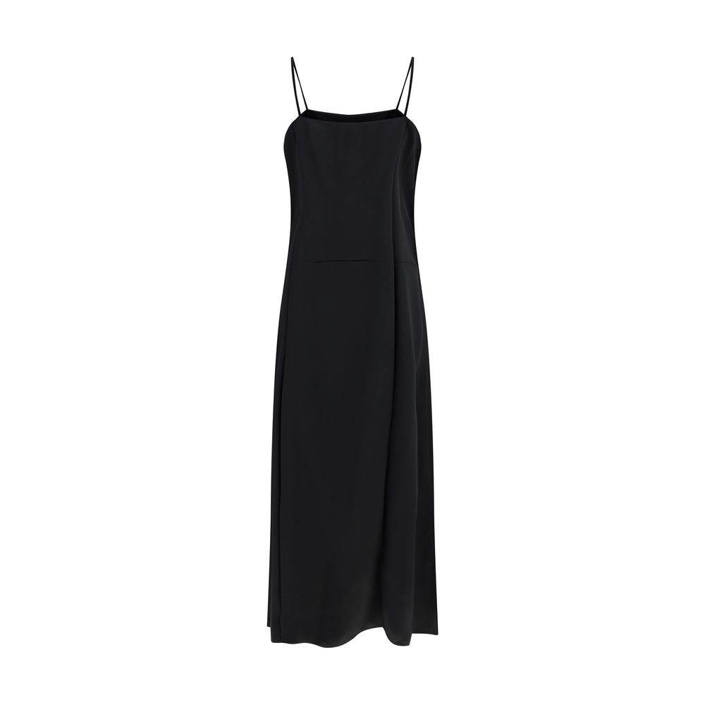 Vestido lencero largo de seda Prada