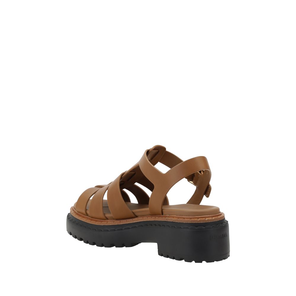 Sandalias Prada con suela dentada