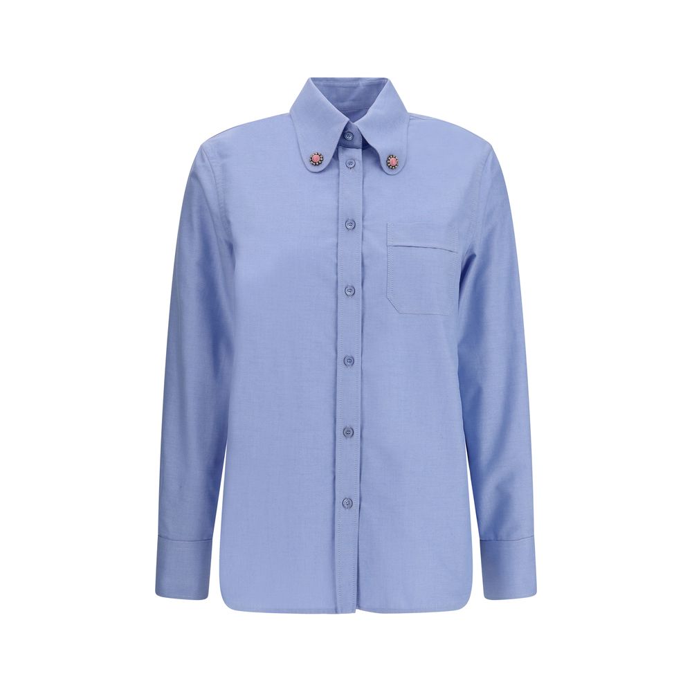 Camisa con detalle de piedra de Valentino