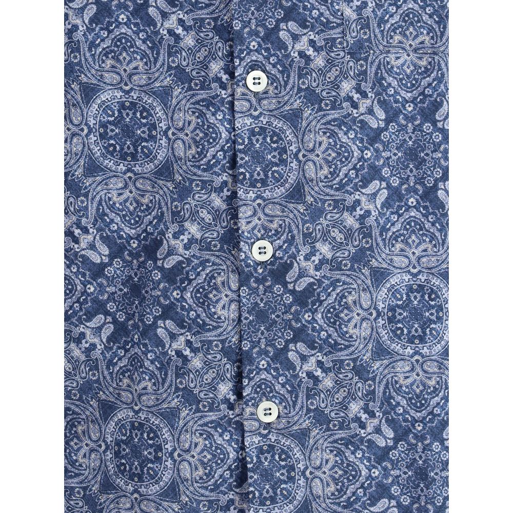 Brunello Cucinelli Camisa con estampado de cachemira